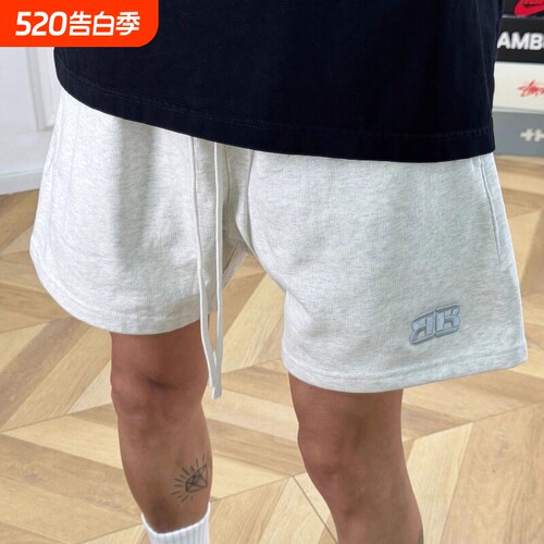 夏季美式休闲刺绣运动短裤男女篮球三四分裤卫裤子黑色灰色白色