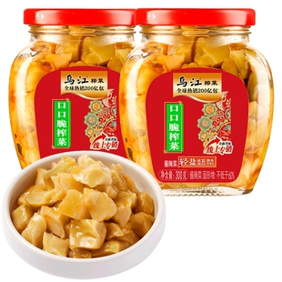 乌江榨菜口口脆榨菜300g瓶装清淡脆嫩开味佐餐下饭菜咸菜榨菜块