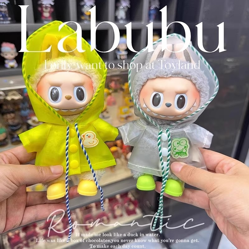 labubu三代拉布布娃衣娃鞋雨衣配件3.0前方高能玩偶公仔衣服套装