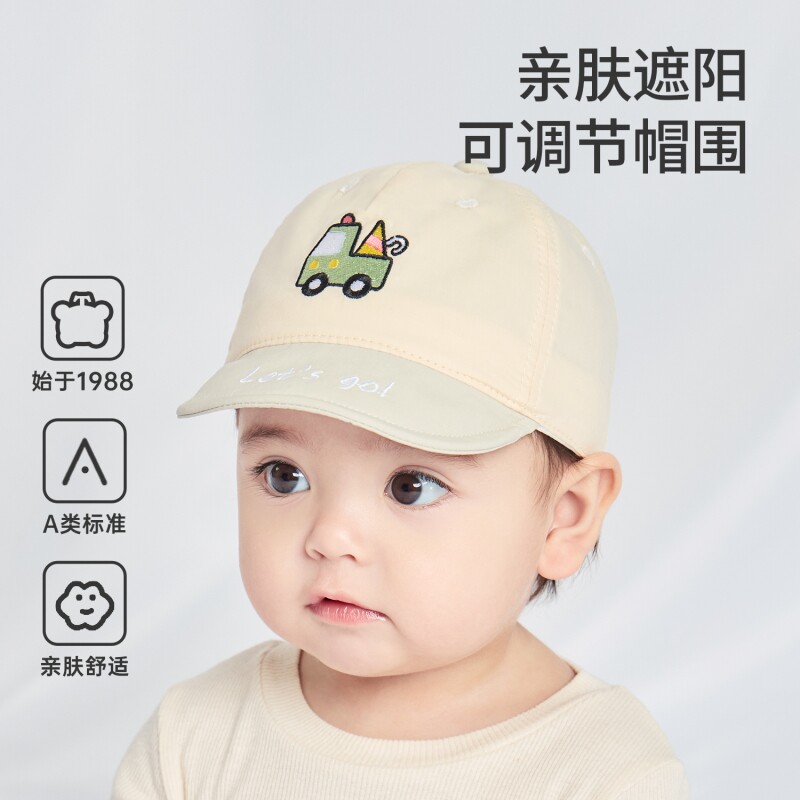 宝宝帽子薄款春季婴儿遮阳鸭舌帽图片