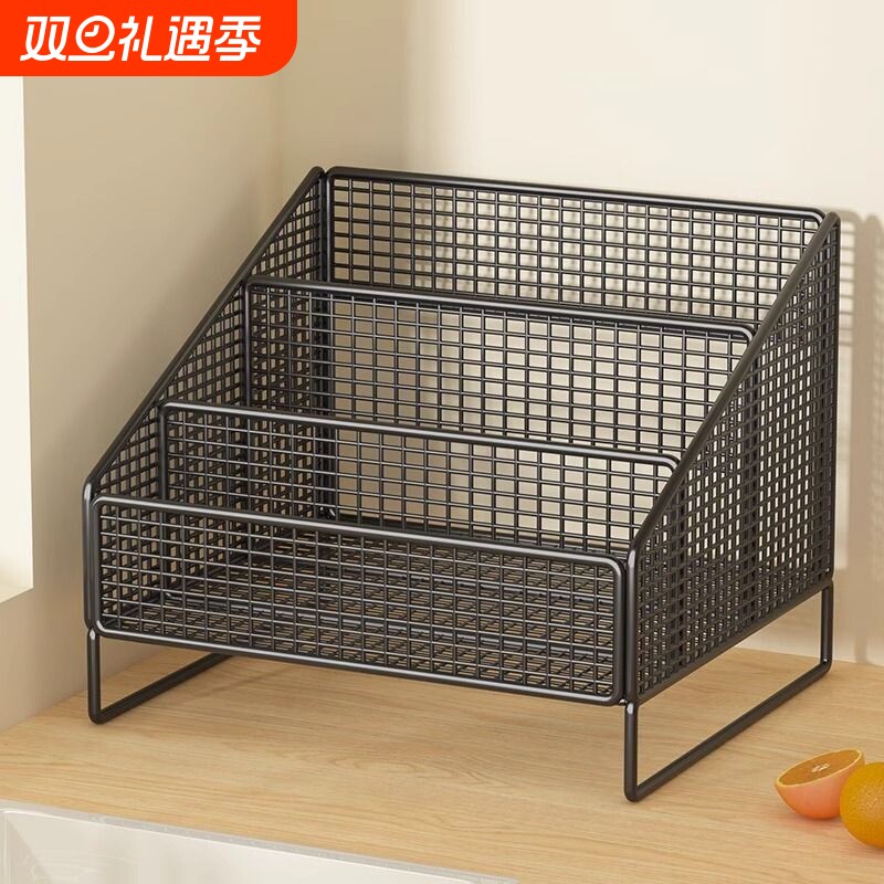 加宽型厨房置物架调料品收纳架多层调味品架子桌面收纳盒台面分层