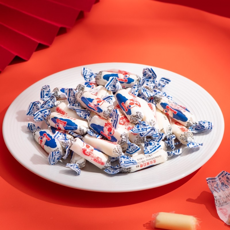 过年金丝猴原味奶糖500g袋装结婚喜糖婚糖怀旧糖果零食新年糖香芋