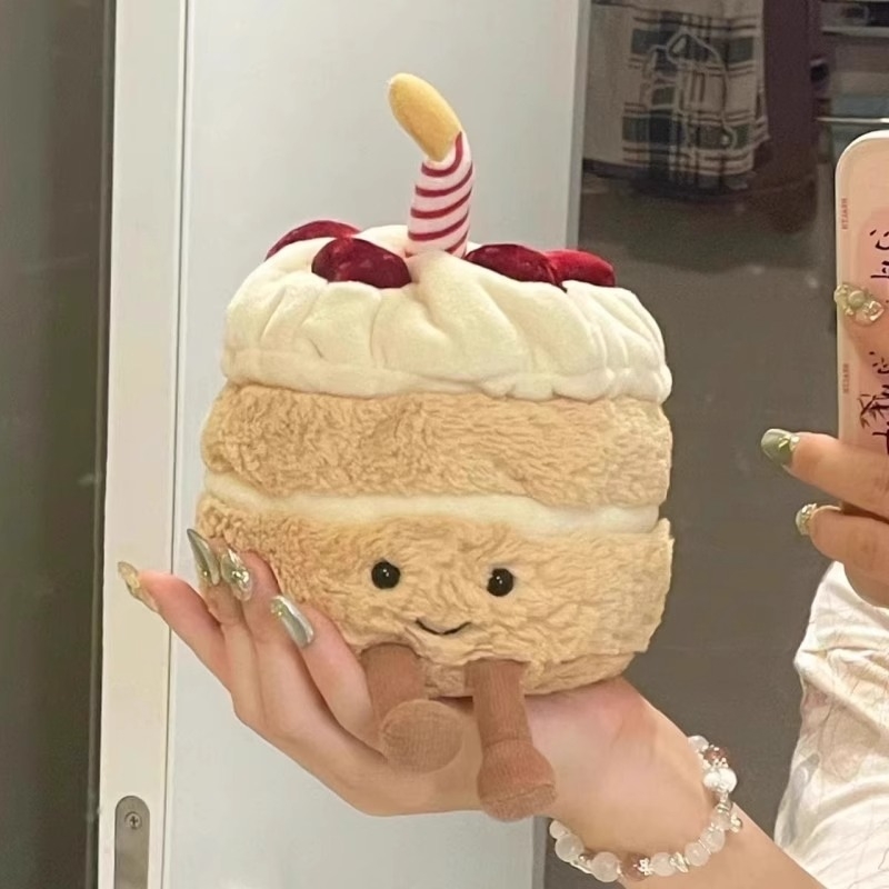 生日蛋糕可爱卡通玩偶摆件挂件可爱玩偶男女通用生日礼物毛绒公仔