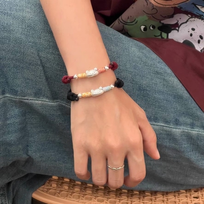足银法棍猫999纯银手链手绳
