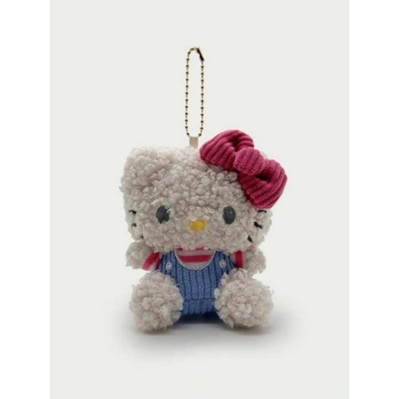 日本代购小卷毛Kitty公仔钥匙扣KT猫咪包包挂件毛绒玩偶书包挂饰2