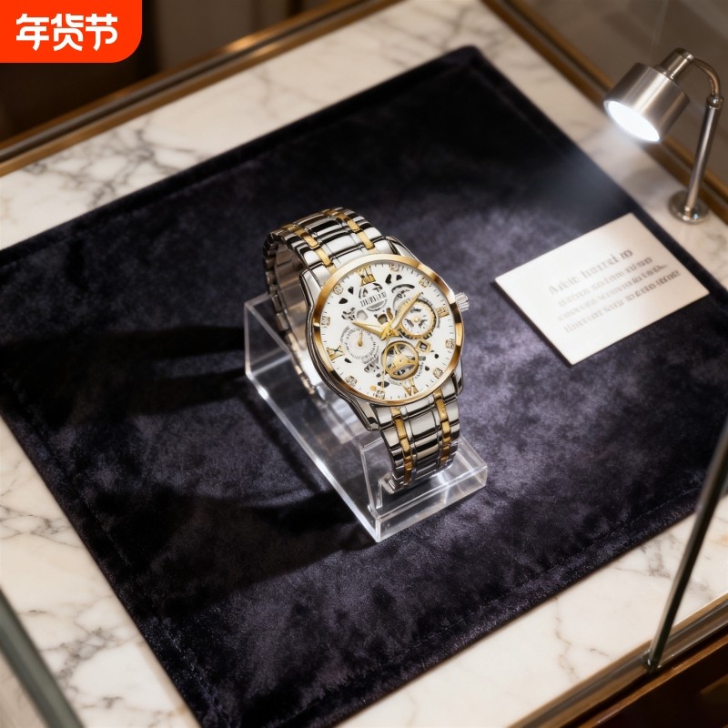 手表瑞士名表正品全自动机械风石英表商务高级感夜光防水时尚钢带