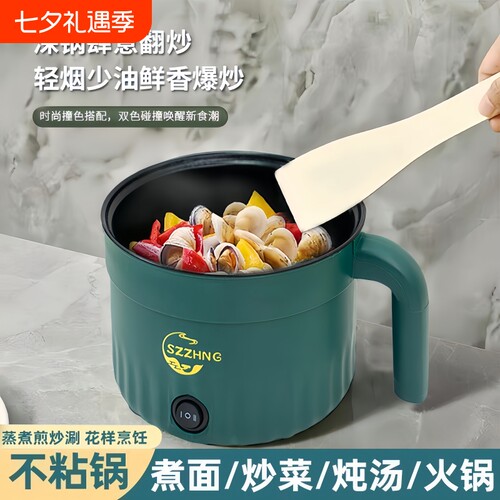 德国宿舍学生多功能小电锅电煮锅一体迷你电炒锅电热火锅泡面煮面