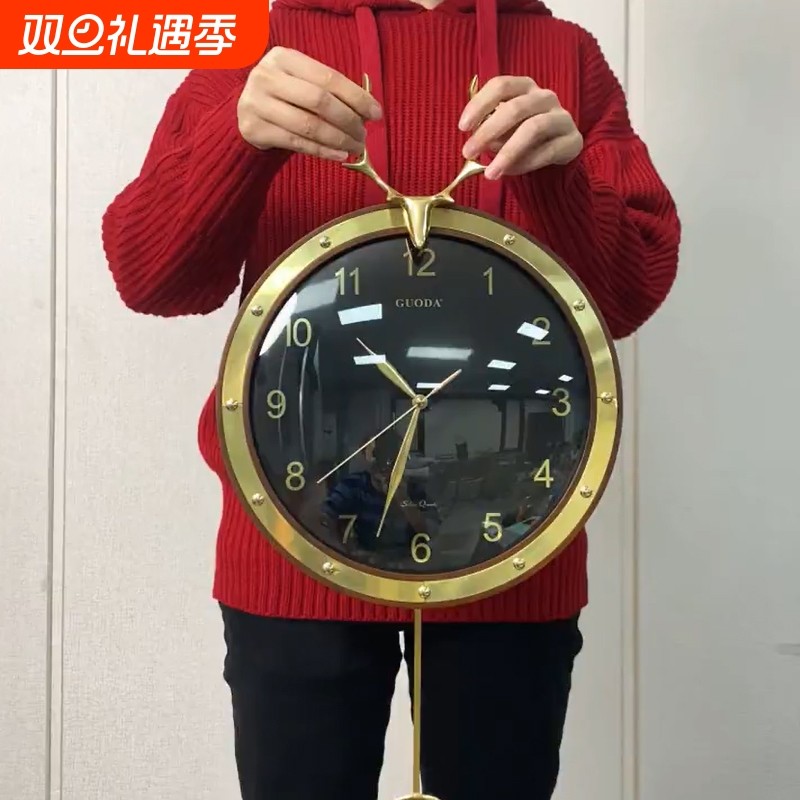 2025新款现代简约挂钟客厅装饰轻奢高端挂墙钟表大气高级时钟机芯