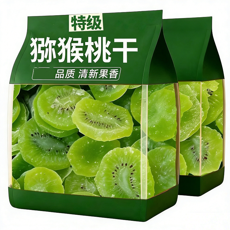 陕西猕猴桃干解馋即食原味奇异果干果脯蜜饯商用批发休闲小零食