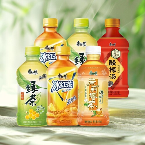 康师傅饮料330ml*6/5/4/3/2/1瓶冰红茶绿茶茉莉蜜茶酸梅汤小瓶