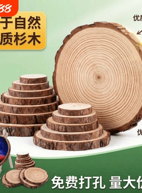 松木片网店摄影道具年轮木拍照道具摆件原木片背景装饰隔热垫茶垫