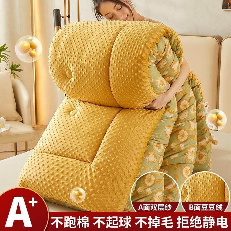 母婴级A类豆豆绒被子家用加厚保暖冬被芯学生宿舍四季被子绒被芯