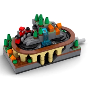 兼容乐高摇摇小火车积木玩具轨道车儿童益智拼装男女孩子适用乐高