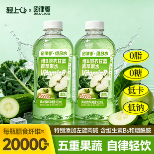 轻上维B羽衣甘蓝青苹果水0糖0脂饮料益生元膳食纤维饮品薄荷满分