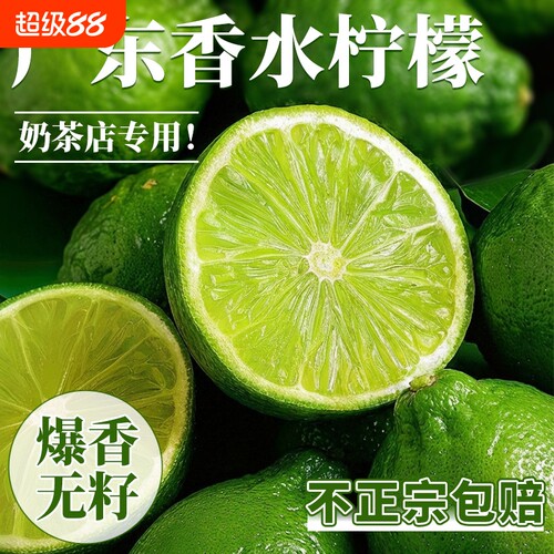 广东香水柠檬新鲜正宗青柠檬无籽一级果大果应当季水果奶茶店专用