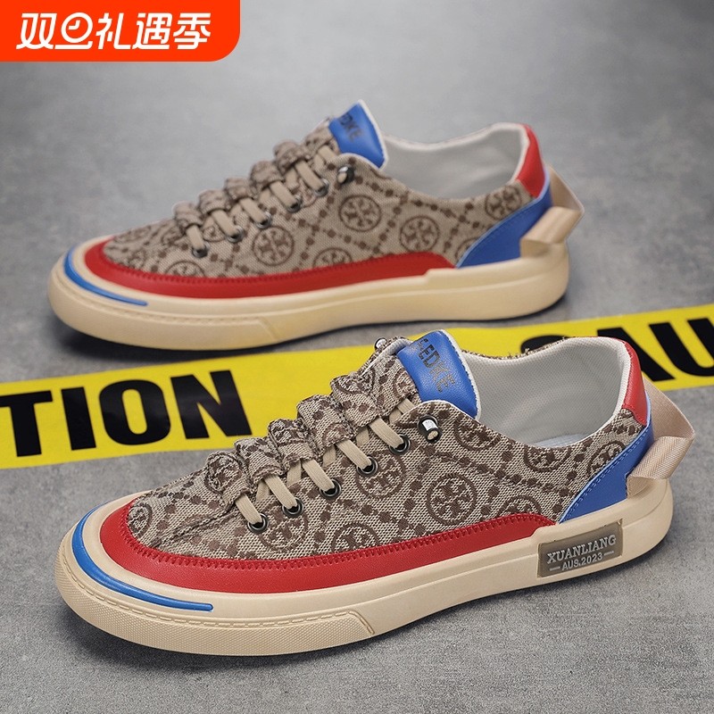 品牌断码帆布男鞋秋季新款透气软底休闲百搭潮牌低帮布鞋男款运动