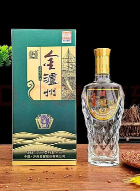 泸州老窖金泸州鉴藏浓香型白酒52度475ml送长辈陈酿纯粮经典酿酒
