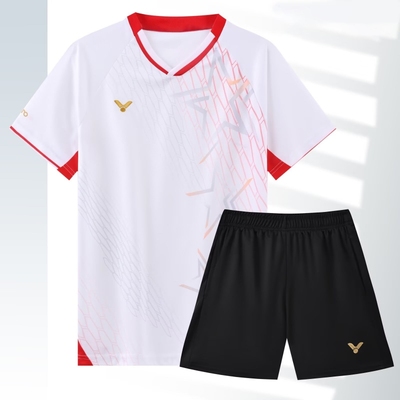 2025新款羽毛球服大赛服男女款短袖套装运动跑步乒乓球比赛训练服