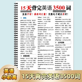 小学初中高中英语单词15天背完英语3500词单词分类汇总