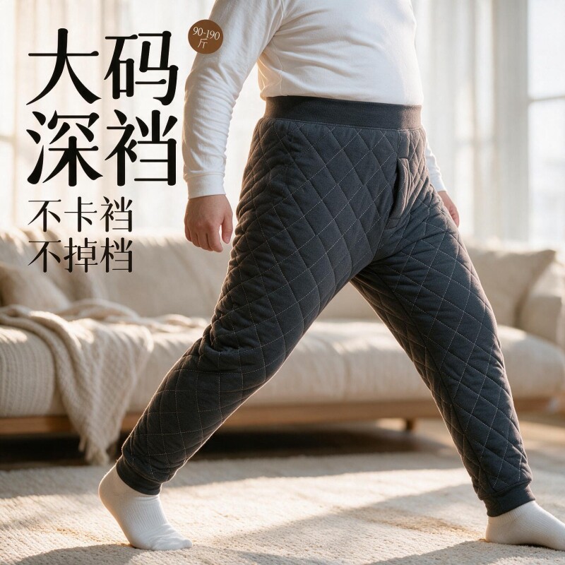 加肥加大男童保暖裤冬季加绒加厚内穿夹棉裤中大童打底秋裤子儿童