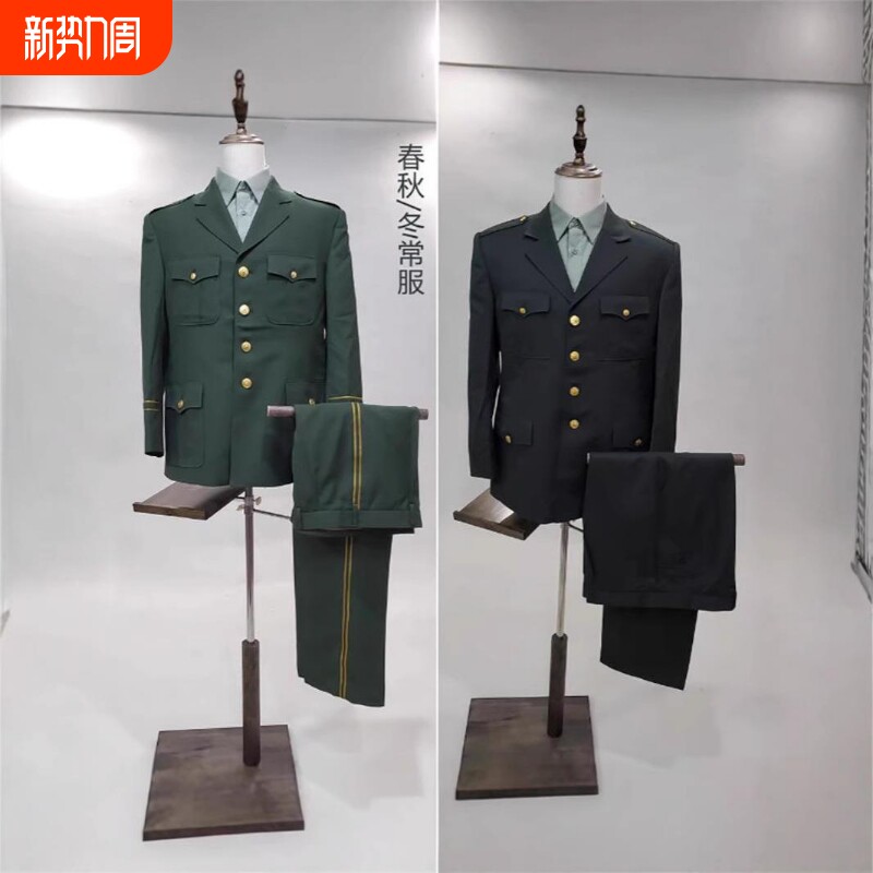新款制服橄榄绿西服春秋常套装外套单上衣收藏服演出服工作服
