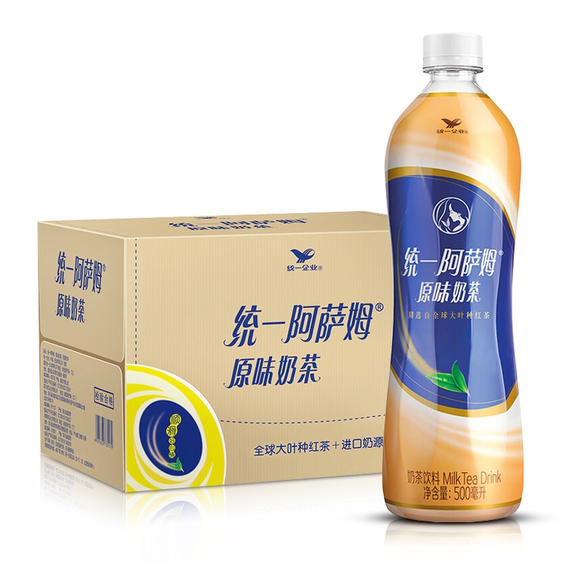 统一阿萨姆经典原味奶茶500ml*12瓶5瓶拆零包邮奶茶饮料大叶种茶