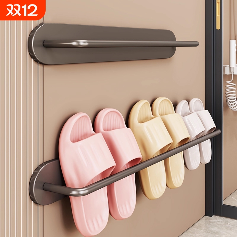 磁吸拖鞋架入户防盗门后壁挂式