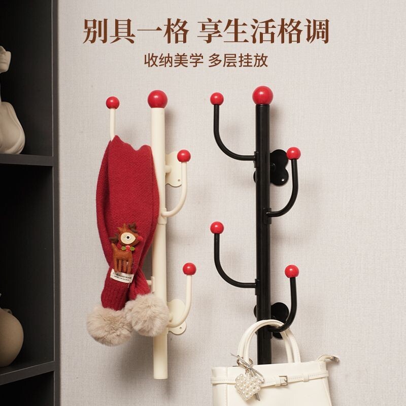 免打孔墙上挂衣架门后粘贴式挂钩强力承重家用挂衣架墙上收纳架子