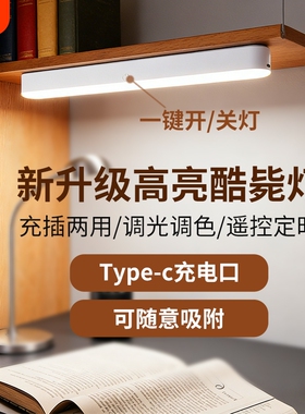 学习台灯宿舍灯学生磁吸酷毙灯led护眼灯阅读灯桌面充电遥控插电