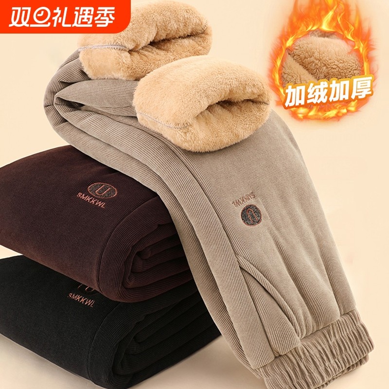 妈妈棉裤中老年人女冬季羊羔绒裤子加绒加厚奶奶大码保暖中年女裤