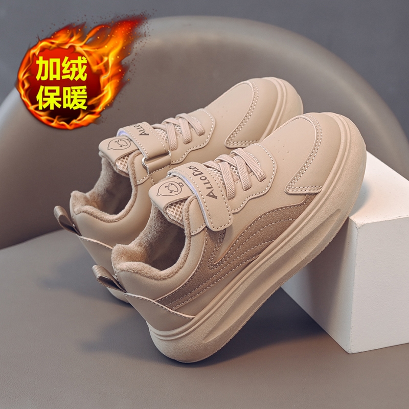 明星同款秋冬季加绒棉鞋儿童鞋子男宝宝回力运动板鞋女学生中大童
