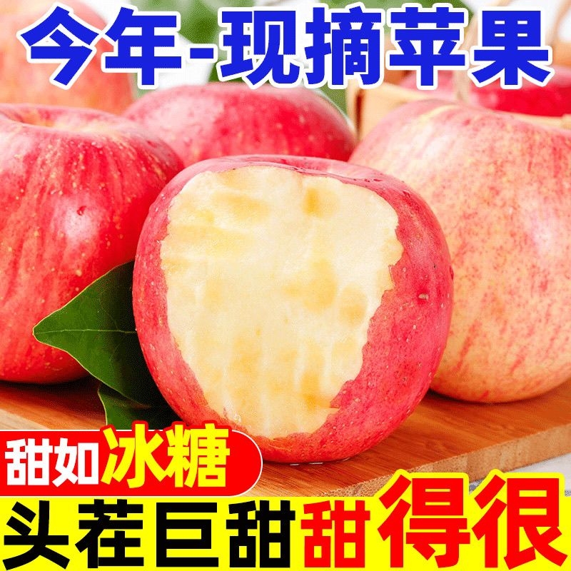 山西红富士苹果新鲜水果现摘当季富士正宗冰糖心苹果红露整箱包邮