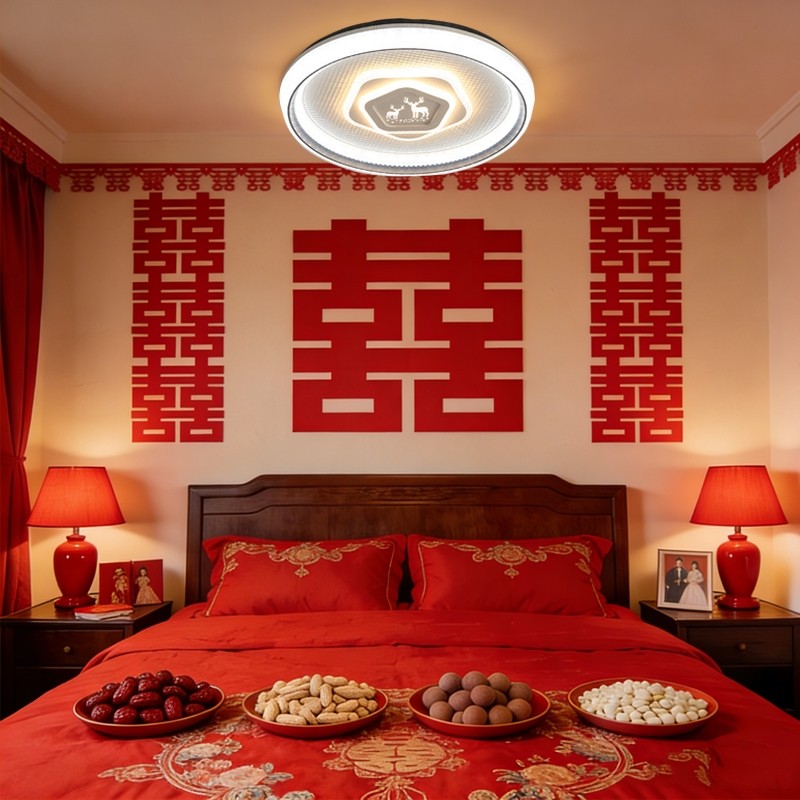 婚房吸顶灯轻奢高级款可选遥控卧室餐厅房间客厅全屋中山官方灯具