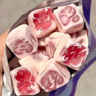 50包 夹心软糖白桃味草莓什锦果汁糖果高颜值爆浆小零食品 超好吃