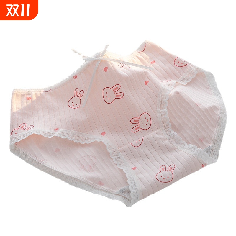 日系软妹内裤女可爱印花短裤女纯棉裆裤头中腰裤