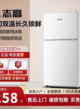 志高一级能效小冰箱家用宿舍小型租房用迷你省电办公室双门电冰箱