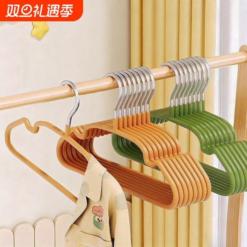 儿童衣架家用挂衣婴儿幼儿宝宝无痕防滑加粗加厚小衣撑子阳台加长