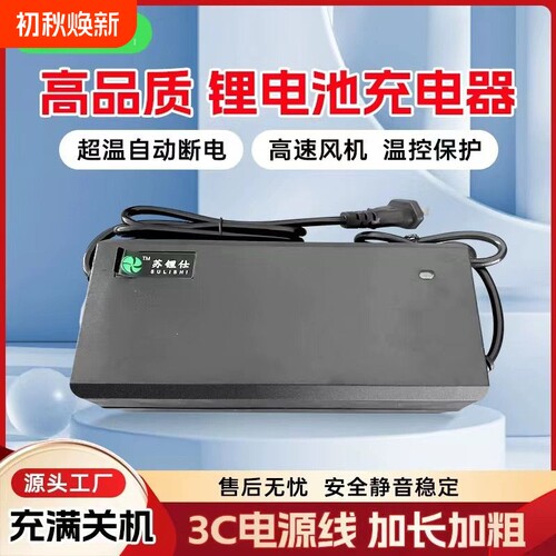 48V锂电充电器三元13串54.6V2A3A4A5A6A8A10A快充锂电池充电器48V