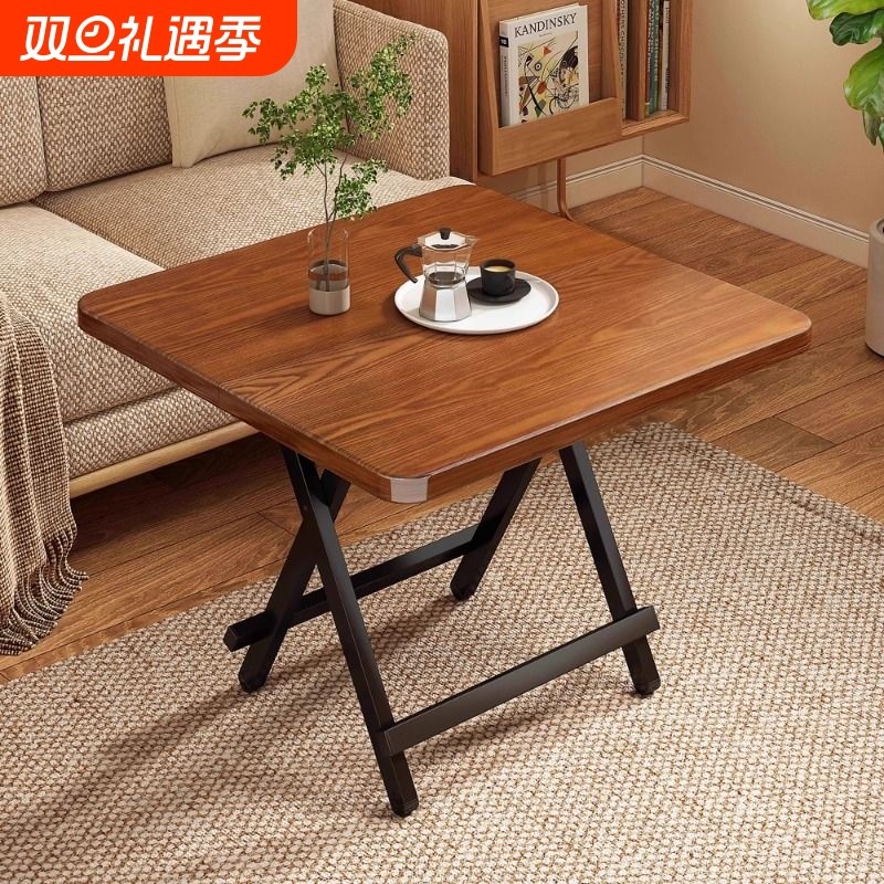 可折叠桌子便携式小户型出租房家用餐桌吃饭四方桌摆摊小桌子新款