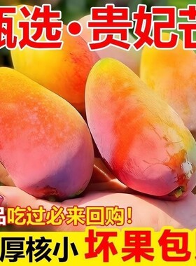 正宗贵妃芒果9斤大果薄皮应季新鲜水果甜心芒青芒当季红金龙批发