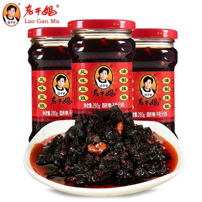 贵州特产老干妈风味豆豉油辣椒酱280g香辣酱下饭菜酱下拌饭酱