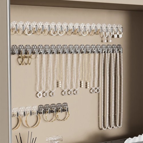 迷你粘钩免打孔首饰手串收纳架展示架小挂钩壁挂式挂项链架子创意