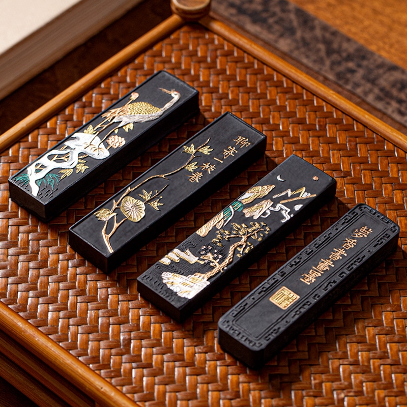 国家非遗老胡开文徽墨墨条墨块墨柱墨锭二两纯手工松烟墨学生砚台研磨墨汁专用毛笔书法用品文房四宝