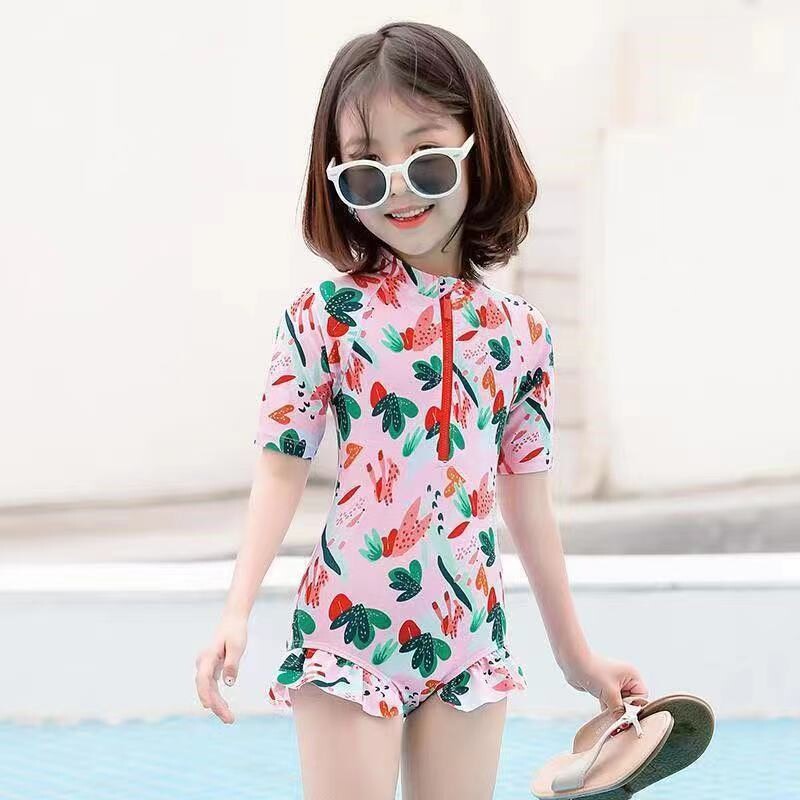 儿童泳衣女童夏比基尼游2023新款可爱宝宝小中大女童泳装连体潮款