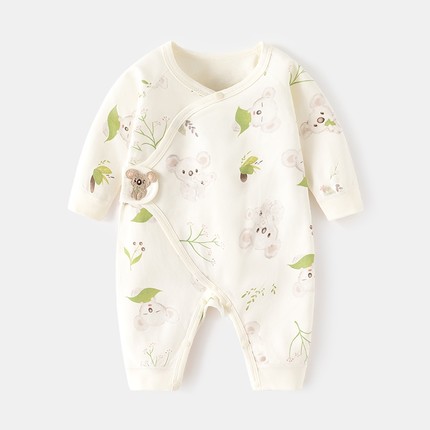 新生婴儿衣服连体衣秋冬季0一3月6无骨纯棉a类蝴蝶衣宝宝爬服哈衣