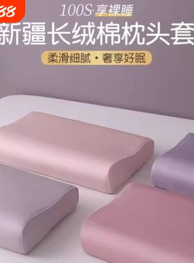 100s长绒棉乳胶枕头家用一对装
