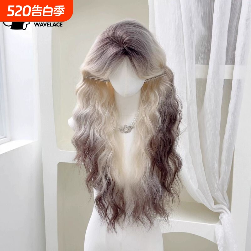 水舞沙假发女氛围感渐变Lolita羊毛卷长卷发自然仿真发整顶全头