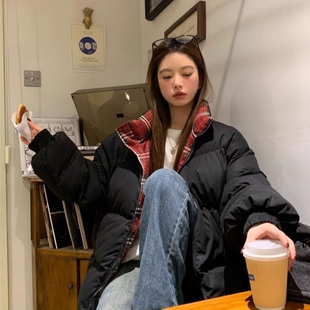 户外2025冬季新款大码羽绒服女款学生外套短款超好看面包服立领小