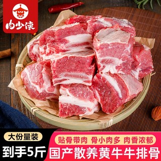 牛排骨5斤新鲜牛腩带肉牛肋排牛仔骨生鲜黄牛牛肉牛排冷冻鲜切