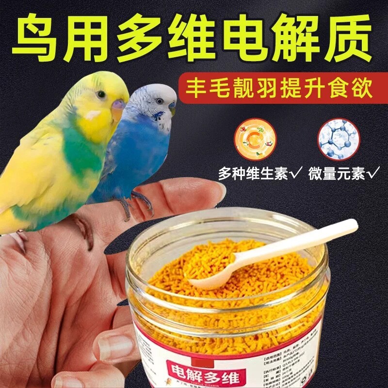 鹦鹉电解质专用电解多维鸟用维生素防掉毛营养补充剂益生菌水溶钙